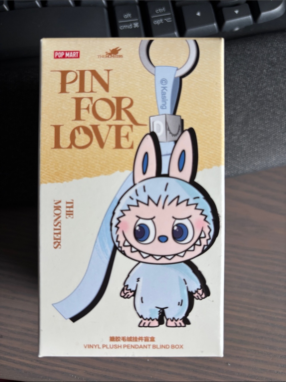 Pop Mart Pin For Love Blue Bunny Monster Vinyl Plush Pendant